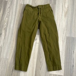 Alex Mill green trousers.